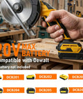 20V Max Battery for 6 Inch Brushless Cordless Circular Saw Compatible With DeWalt 20V Max Battery For Smooth Wood Cuts And DIY Projects Includes Two Blades And Guide Ruler But No Battery Or Charger Inside This Killer Tool You Will Get Perfect Performance All Day Long.