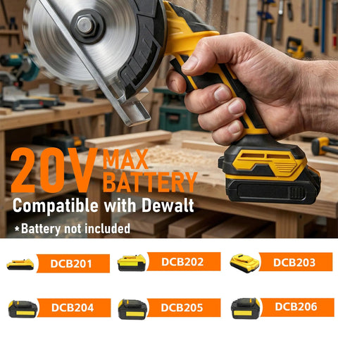 20V Max Battery for 6 Inch Brushless Cordless Circular Saw Compatible With DeWalt 20V Max Battery For Smooth Wood Cuts And DIY Projects Includes Two Blades And Guide Ruler But No Battery Or Charger Inside This Killer Tool You Will Get Perfect Performance All Day Long.