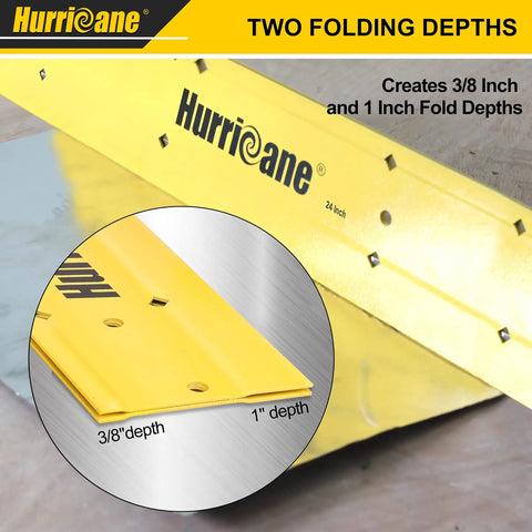 Premium 24 Inch Sheet Metal Folding Tool With 3 8 And 1 Inch Fold Depths For Hvac Ductwork And Roofing Heavy Duty Metal Seamer And Duct Bender Hand Tool Straight Up Tough Gear