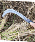 Long Handle Garden Knife With Serrated Blade For Weeding And Reaping Durable Rustproof Steel Tool Cutting Grass