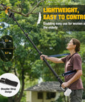 Woman using 2 In 1 Cordless Pole Saw And Chainsaw For 20V Max Battery Not Included Tool Only With 1200W Brushless Motor