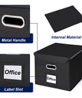 No Brainer File Organizer Box With Lid Large Hanging File Folder Organizer With Plastic Slide showing metal handle and label slot