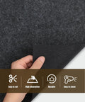 Close-up of Oil Spill Mat For Garage Floor 3 By 7 Feet Under Motorcycle Waterproof Durable Non Slip TPR Backing Reusable Absorbent Pad Charcoal