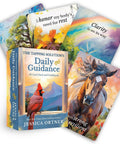 Daily Guidance Tapping Meditation Affirmation Cards And Guidebook display with affirmations and colorful artwork.