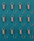 Top Notch 12-Piece Mini Stainless Steel Extension Springs Kit With Secure Hooks And Wire Pulling Clips For Quick Graphic Swaps On Display Boards Perfect For Shop Repairs And Tough Industrial Jobs With Durable Galvanized Metal For Maximum Stability, 12 springs