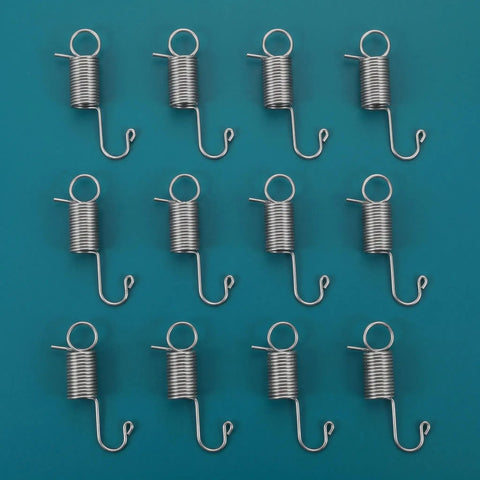 Top Notch 12-Piece Mini Stainless Steel Extension Springs Kit With Secure Hooks And Wire Pulling Clips For Quick Graphic Swaps On Display Boards Perfect For Shop Repairs And Tough Industrial Jobs With Durable Galvanized Metal For Maximum Stability, 12 springs