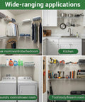 Image showing 8 Pack White Steel Wire Shelf Brackets 17 Inch Heavy Duty Closet Support Hardware for various applications.