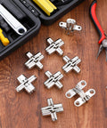 Twelve Pack Hidden Hinges For Cabinet Doors Stainless Steel Durable Hidden Hinges One And Three Quarters Inch 180 Degree