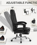 Executive Home Office Chair With Lumbar Support And 400 Lb Capacity Adjustable Ergonomic High Back Managerial Desk Chair