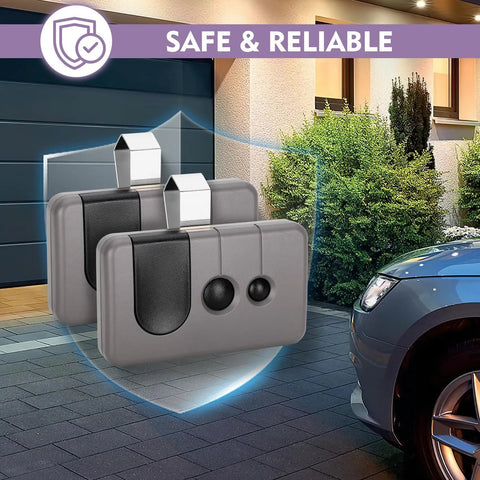 Two Pack Universal Garage Door Remote For 2006 To 2013 Openers With Purple Learn Button Only Security Plus 315 MHz Works