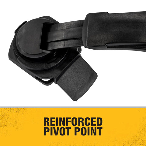 Close-up of reinforced pivot point on Dielectric Cap Mount Earmuff With Adjustable Extendable Arms Foldable For Comfort NRR 25