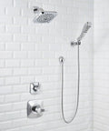 Tesla 3 Function Diverter Trim Without Valve Chrome For Shower Systems Trim Kit Only in modern bathroom setup