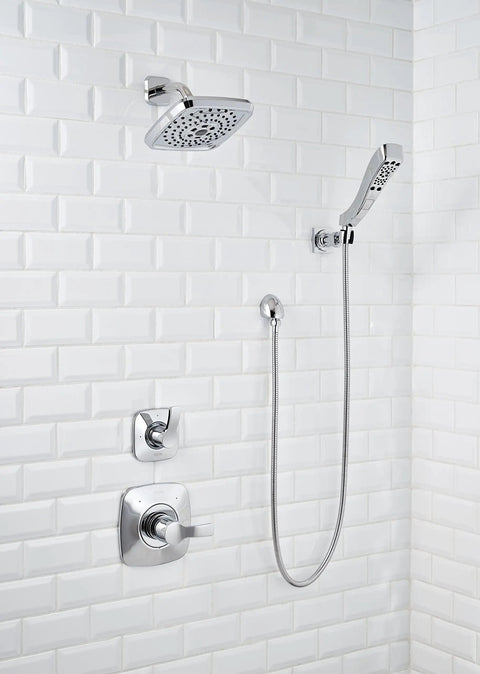 Tesla 3 Function Diverter Trim Without Valve Chrome For Shower Systems Trim Kit Only in modern bathroom setup