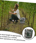 Portable Gardening Wearable Stool Grab And Go Lightweight Foam Work Seat For Outdoor Farming And Camping shown in a greenhouse