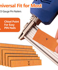 Three Size 23 Gauge Pinner Nails Set For Pneumatic Or Electric Pin Nailer Copper Plated Steel Corrosion Resistant in use