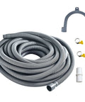 49 Ft Washer Drain Hose Extension Kit Flexible Corrugated Hose For Washing Machine Fits One And One Quarter Inch Includes Adapter
