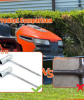 Comparison of Two Pack Torx T Wrench Set 19 mm By 13 mm With Torx T 27 Tip Non Hardened and competitor, with lawn mower background.