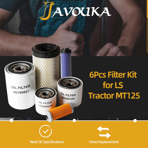 All In One Maintenance Filter Kit For LS Tractor MT125 Oil Filter 11930535150 Fuel Filter 40358122 Air Filter 40049450 Hydraulic Filter 40195621 Hydrostatic Oil Filter 40220109