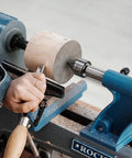 Heavy Duty MT2 Live Tailstock Center For Wood Lathe With 60 Degree Ball Bearing Tip Bad Boy Woodworking Accessory in use.