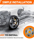 Diagram showing installation of Rear Wheel Hub And Bearing Assembly For Acura EL 2001 2002 2003 2004 2005 And Honda Civic 2001 2005