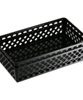 Pack Of Two Large Office And Home Storage Baskets For Catch All Supplies, Durable Compact Organizer Bins With Clean Lines For Desk Or Shelf