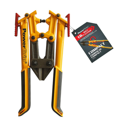 Power Grip 18 Inch Bolt Cutter With Folding Handles For On The Go Jobs Heavy Duty CR MO Steel Cutting Heads Built To Last