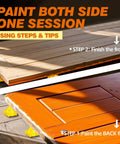 56 Pack Pyramid Painter Stands For Canvas And Doors Elevate Your Paint Projects With Mini Cone Stands holding a door for painting