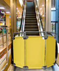 Heavy Duty Expandable Mobile Barricade With Quick Fold Portable Pedestrian Barrier Gates For Shopping Malls Bus Terminals And Escalator Safety Lines 4 Panel crowd control stanchion fence at escalator.