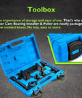 Blue toolbox with Inner Cam Bearing Installer And Puller Tool for Harley Twin Cam 88 96 103 110s, Pro Grade Heavy Duty 45# Steel