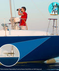 8 Inch Polished Deck Cleat Built Tough From 316 Stainless Steel For Saltwater Boats, Real Marine Hardware Flush Mounted