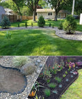 2 Inch Tall Garden Landscape Edging Kit With 20 Ft Length And 20 Spiral Spikes Black Plastic Border for lawn and flower bed