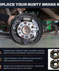 Trailer electric brake assembly, 10in x 2-1/4in, rusted hub on backing plate with springs