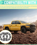 Dodge Ram Dana 80 Rear Axle Flange Gasket Kit Two-Piece 926-966 Gaskets with yellow truck in rocky landscape