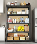 72 Inch 5 Tier Metal Wire Shelving Unit Heavy Duty Garage Storage Rack 2000 Lbs Max Capacity Reinforced Steel Adjustable Shelves For workshop tool organization and legitimate home storage flex with kitchen appliances and fruits.