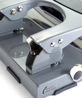 Deluxe 3 Hole Punch With Chip Drawer Heavy Duty Paper Punch Delivers Clean 45 Sheet Capacity Ergonomic Padded Handle
