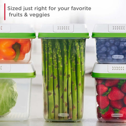 Medium And Large Produce Saver Containers With Smart Airflow Vents Keep Produce Snappy And Crisp An 8 Piece Clear Pantry Bin Game Changer For Busy Home Cooks And Weekly Grocery Hauls