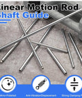 Two Pack Linear Motion Rod Guides 8mm By 150mm Drop In Ready Chrome End Hardened Hollow Steel Shafts scattered on surface