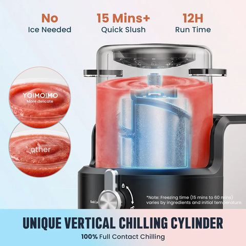 2 In 1 Slushie Machine And Soft Serve Ice Cream Maker With Six Auto Presets No Ice Needed Rapid Cooling System for quick slush production
