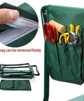 Your Go To Garden Kneeler Seat Folding 2 In 1 Kneeling Chair With Handles And Foam Padded Seat Garden Bench, shown with removable tool bag.