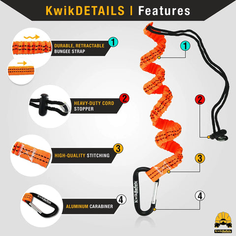 Tornado Assembly 1D Ring Full Body Safety Harness With 50 Ft Vertical Lifeline, Tool Lanyard, Roof Anchor features labeled