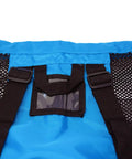 Top view of Quick Dry Mesh Gym And Swim Equipment Bag With Drawstring Closure showing durable nylon straps and mesh pockets