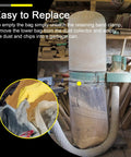 Clear Plastic Dust Collector Bags For 70 And 35 Gallon Systems, Fits Harbor Freight And Central Machinery in woodshop