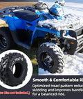 All Terrain 19x7-8 ATV UTV Tires 4PR Tubeless Off Road Set For 8 Inch Rims on ATV in snow