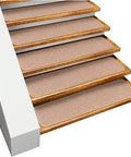Skid Resistant Carpet Stair Treads Set Of 15 Pebble Beige 9x36 Inches Non Slip Step Covers For Safer Home Access Easy Installation On Most Stair Surfaces