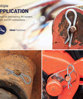 R Shaped Heavy Duty Cotter Pin Kit used on machinery, showcasing zinc-plated pins for mechanics and trailers