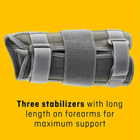 Deluxe Wrist Stabilizer for Right Hand, Adjustable Straps, Breathable for All Day Comfort, Small to Medium, Gray Color