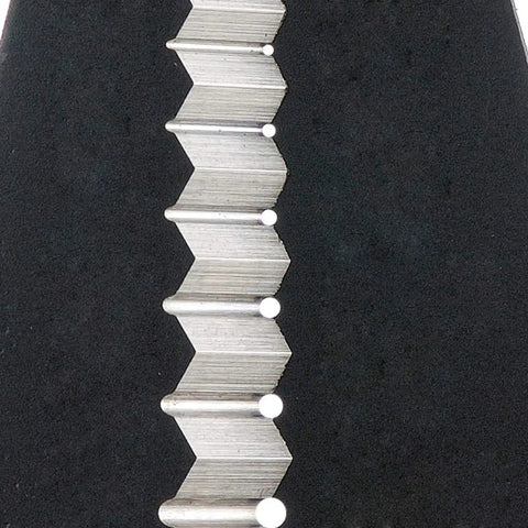 Close-up of sharp carbon steel jaws of the Pro Grade Precision Wire Stripper For Thick Wires, Made In Japan