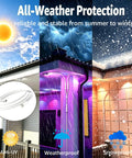 Heavy Duty 10 Foot Extension Cord For Govee Prism Outdoor Lights Plug And Play in various weather conditions