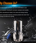 Heavy Duty Submersible Sump Pump With Stainless Steel Build 4000 GPH High Flow 7.2M Hose And 5M UL Wire with water background