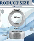 5 Pack 3 To 2 Inch Steel Reducing Bushing For Rigid And IMC Conduit, Heavy Duty Alloy Steel Threaded Reducer With Rolled Edge, Corrosion Resistant Fitting For Industrial Electrical Systems In Tough Environments, 3 x 2 in size